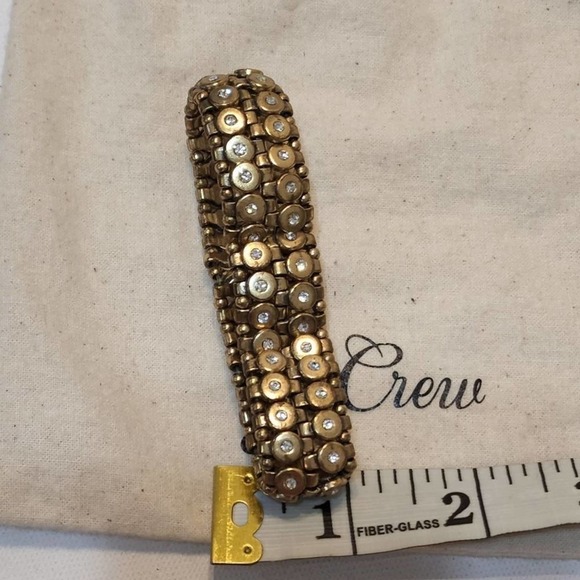 J. Crew brushed gold tone jeweled stretch bracelet - Picture 12 of 12